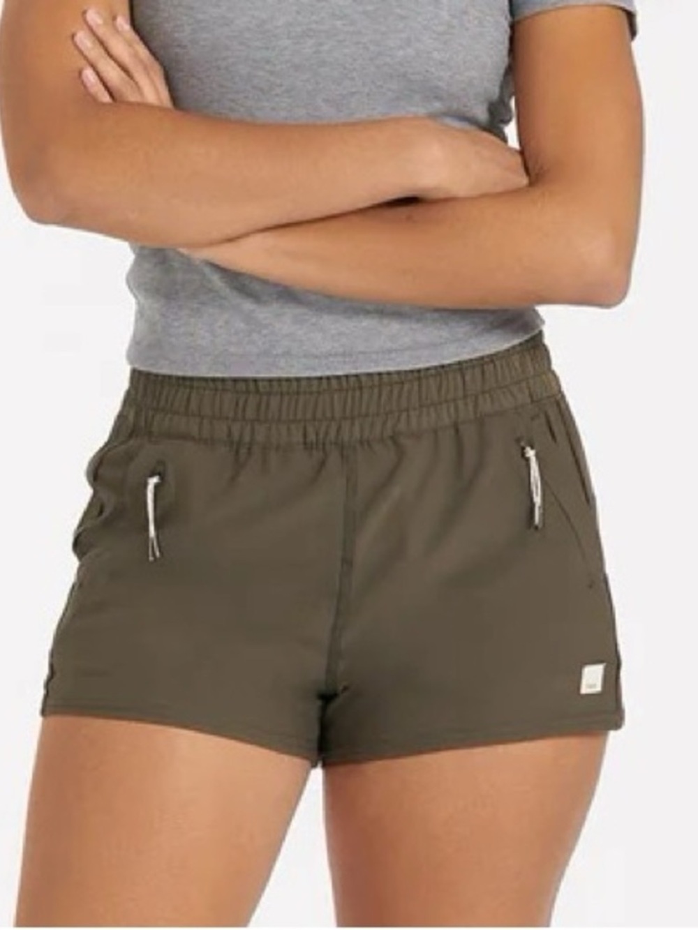 Vuori Olive Active Stretch Zip Pocket Shorts